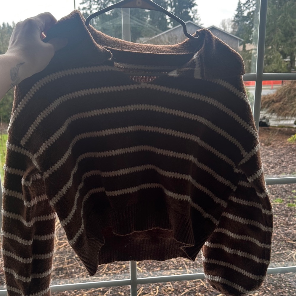Brown Striped Sweater